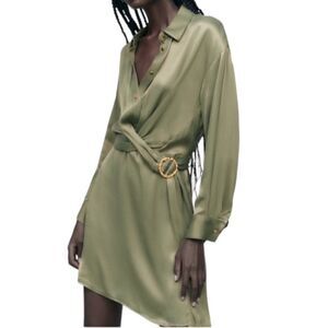 ZARA Satin Effects Dress Size XS • BLOGGER FAVORITE • NEW WITH TAGS •